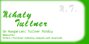 mihaly tullner business card