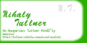 mihaly tullner business card